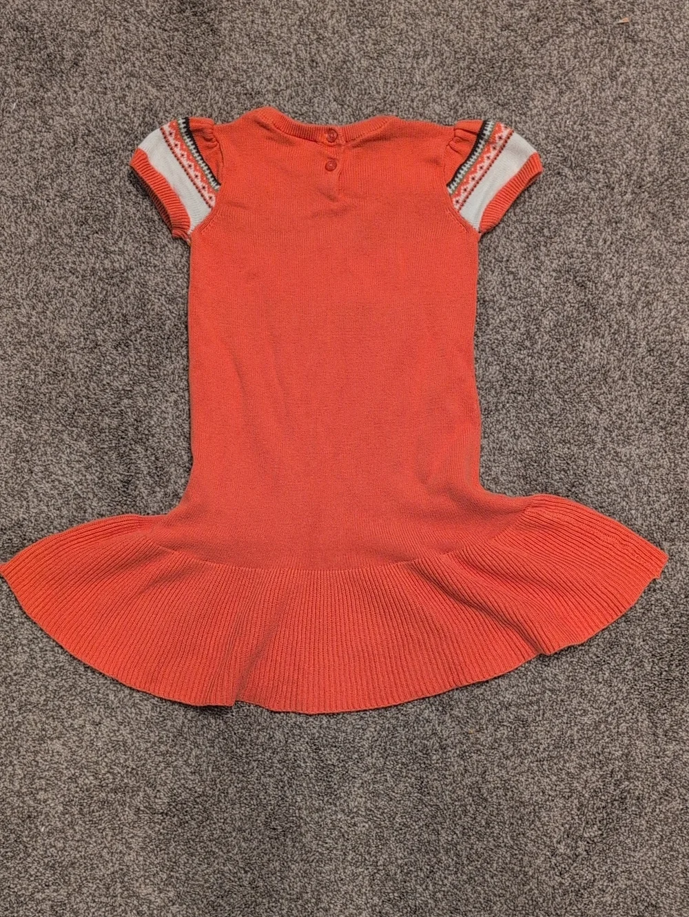 Gymboree 5 Girls Orange Pumpkin Sweater Dress